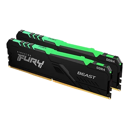 Оперативная память Kingston FURY Beast RGB Black DDR4 2x8GB 2666 Мгц